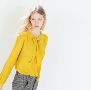 Yellow blouse zara Clearance
